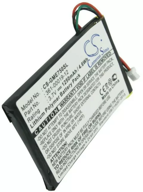 Li-Polymer 1250mAh 3.7V Battery for GARMIN Edge 605, Edge 705, 361-00019-12