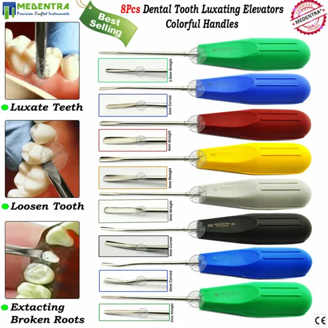 Medentra® Dental Tooth Extraction Root Elevators Surgical Luxation Instruments