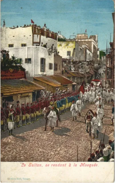 CPA AK Tanger - Royalty - Le Sultan - Se Rendant a la Mosquee MAROC (1083303)