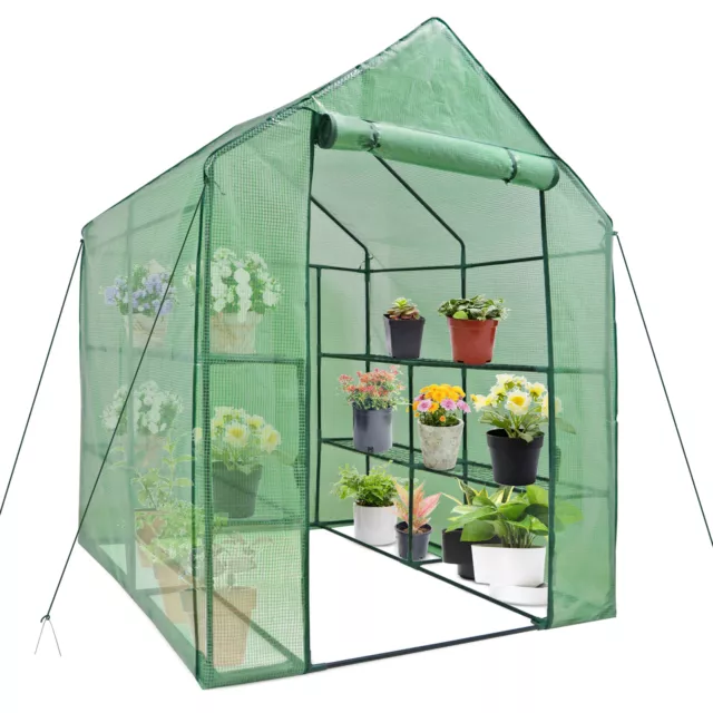 8 Shelves Greenhouse 3 Tiers Portable Mini Walk In Outdoor MINI Planter House
