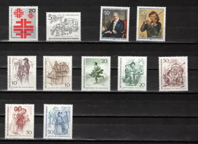 Berlin postfrisch (1967, 1968, 1969 und 1971) Lot (MiNr. 330 u.a.)