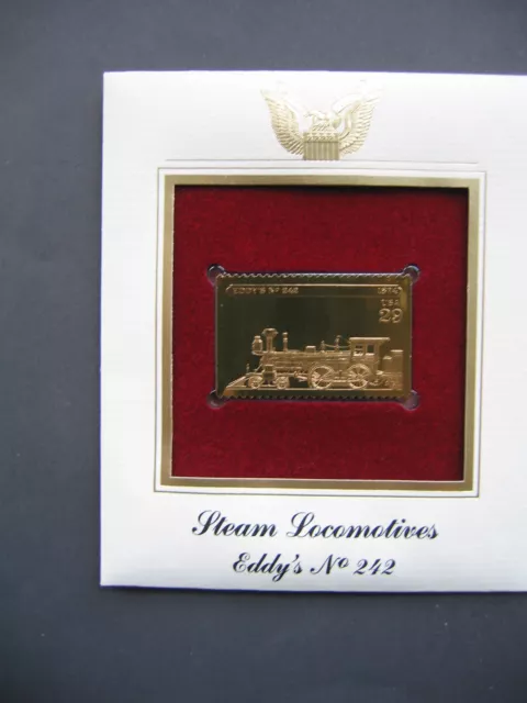 Steam Locomotives Eddys 242 Gold Golden Cover replica 1994 FDC Stamp