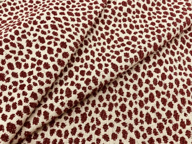 Lee Jofa All Over Animal Skin Dots Jacquard Fabric MAGO CLARET 2.8 yd 2017147.19
