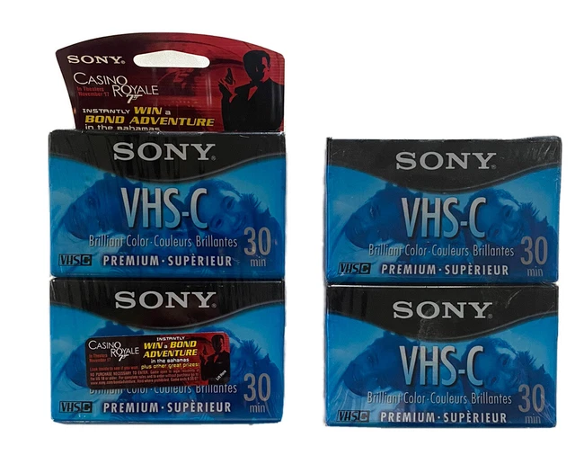 Sony 30 Minute VHS-C Tape Lot of 3 Tapes  - New/Sealed