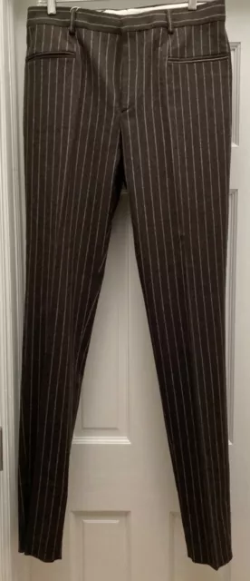 Dolce & Gabbana Pinstripe Brown Wool Blend Pants