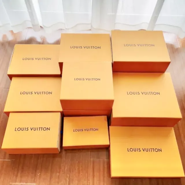 LOUIS VUITTON EMPTY Set Box Ribbon DUST BAG Med AUTHENTIC