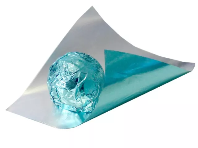 50 Blatt Hellblau 80x80 Wrapper bunte Alufolie Pralinen Einwickelfolie zertifizi