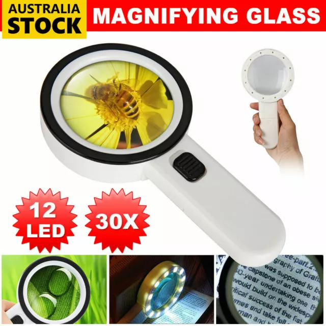 HandHeld Magnifying Glass With Light-High Power