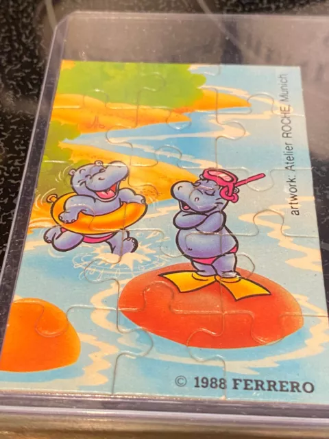 Ü-Ei Puzzle  Happy Hippos 1988 - Links Unten