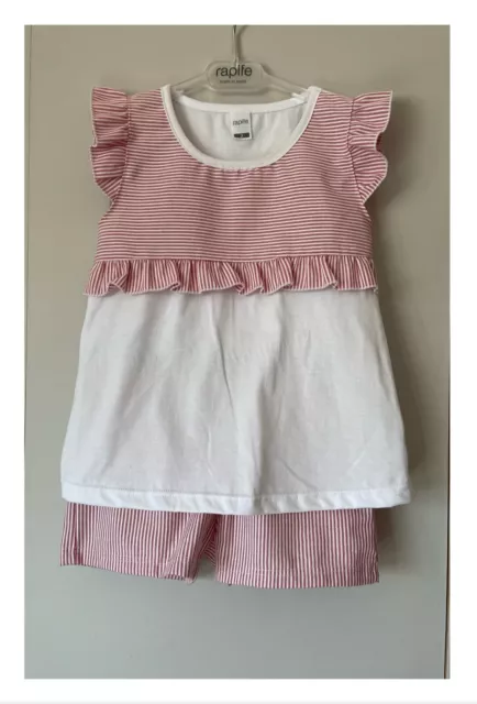 Girls Age 5 Years Top & Shorts Set Spanish traditional New Rapife Candy stripe