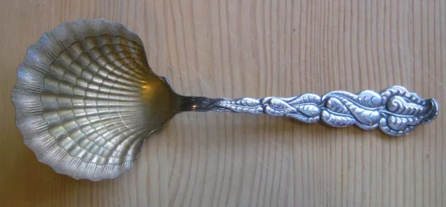 Tiffany & Co Clam Shell Berry Spoon, Ailanthus Or Atlantis Pattern 1899