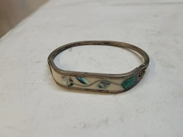 vintage sterling 925 silver southwestern style bracelet / r3 d14