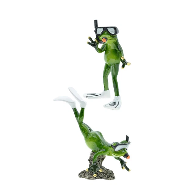 1 coppia Diving Terrazza Balcone Decorazione Acquario Nuoto Frogs