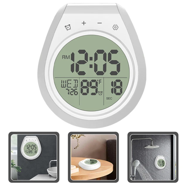 Wall Mounted Bathroom Clock Bathroom Hanging Clock Silent Alarm Clock Wall Clock