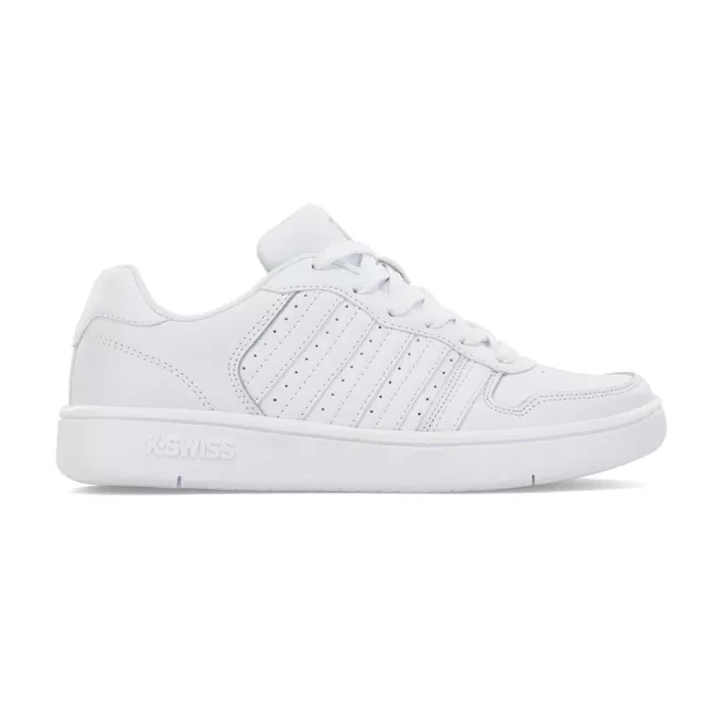 K-Swiss COURT PALISADES Herren Weiß Echtleder Sneaker Turnschuhe 06931-117-M