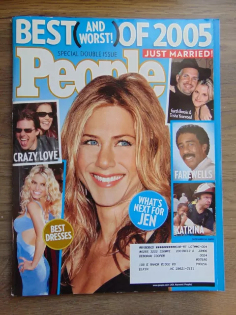 People Magazine December 26, 2005 Best & Worst Jennifer Aniston