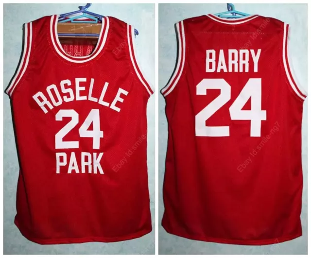 Custom Rick Barry #24 Roselle Park High School Basketball Jersey Stitched Red