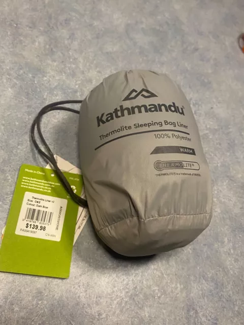 kathmandu thermolite sleeping bag liner 100% polyester