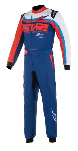 Alpinestars KMX-9 v2 Graphique Chariot Suit Cik Fia Niveau 2 N 2013-1 - Bleu