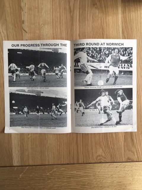 ARSENAL V ASTON Villa 1973/74 FA Cup 4th Round Programme. Very Good