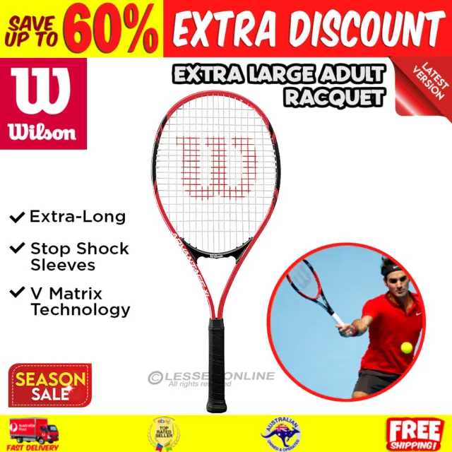 Wilson Tennis Racquet Advantage Extra Large Pro Adult Racquet 27.5 Inch Red AU