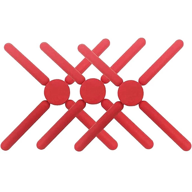 Paquete de 3 trípode de silicona plegable, olla de silicona expandible plegable antideslizante F5J5