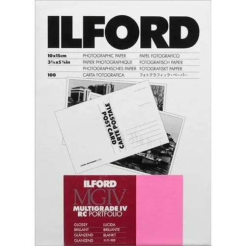 Ilford Multigrade IV RC Portfolio Postcard Paper 4x6" Glossy 100 Sheet (1834846)