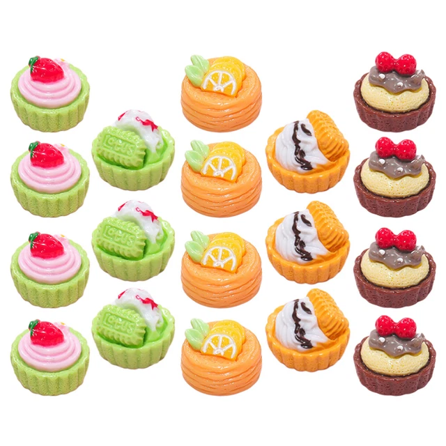 24 Pcs Resin Child Wedding Fake Cake Desktop Dessert Figurine