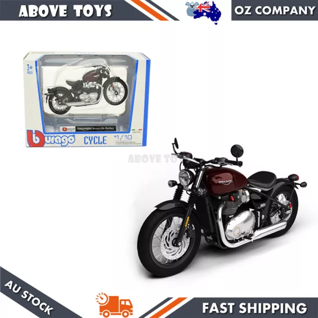 Bburago 1:18 Scale Triumph Bonneville Bobber Diecast Motorcycle Toy Model