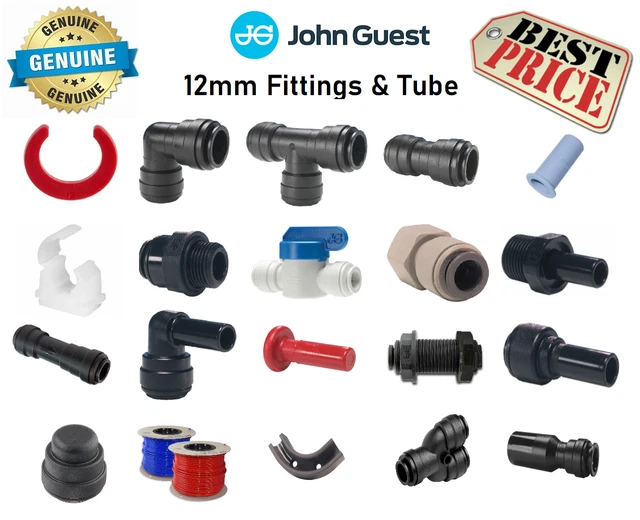 JOHN GUEST 12 mm Pipe Fittings Inserts Caravan Motorhome Campervan Boat