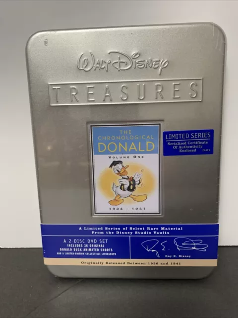 Walt Disney Treasures DVD: The Chronological Donald Vol 1 - Sealed Collector Tin