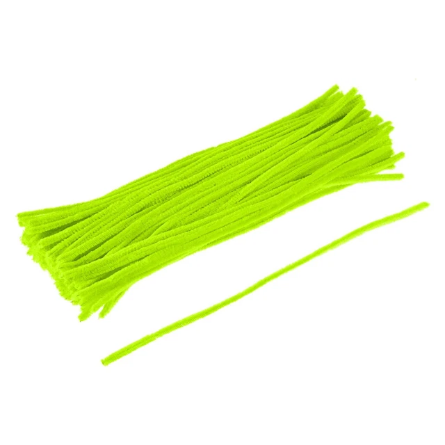 Pipa Pulitori Ciniglia Steli 30cm/12 Pollici,Giallo-Verde 100pz