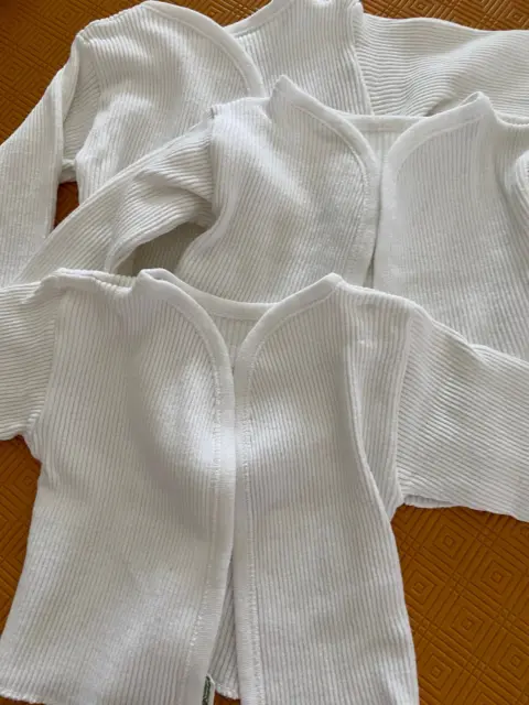 Lot de 3 Brassières en jersey cotelé pour bébé, naissance à 3 mois