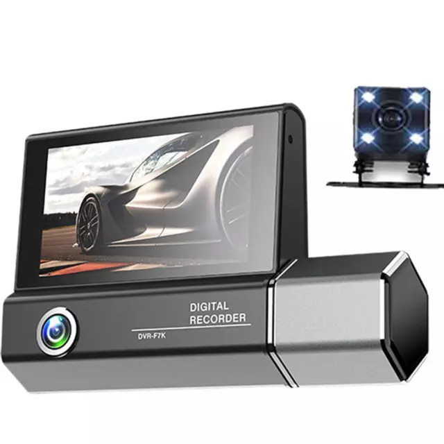 3 Camera Lens Car DVR Dash Cam Video Loop Recording 170° HD 1080P Night Vision