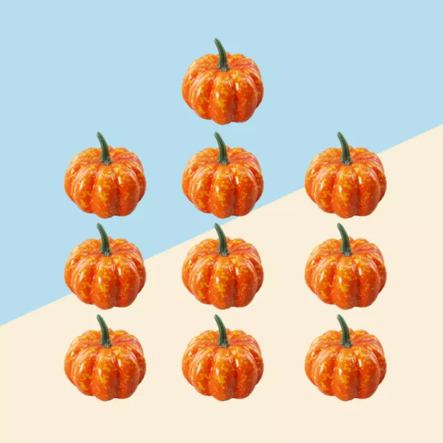 10pcs Artificial Pumpkins Table Decor for Fall Harvest Wedding Thanksgiving