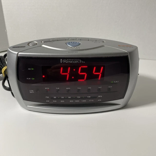 EMERSON RESEARCH CKS3029 Smartset Radio Alarm Clock Tested 12.99