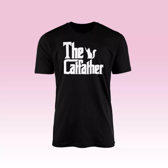 The Catfather T-Shirt Top Tee Novelty Funny Phrase Crime Family Cat Kitten Pet