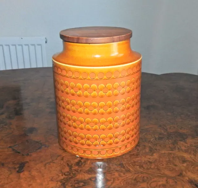 Vintage Retro Hornsea Saffron biscuit barrel