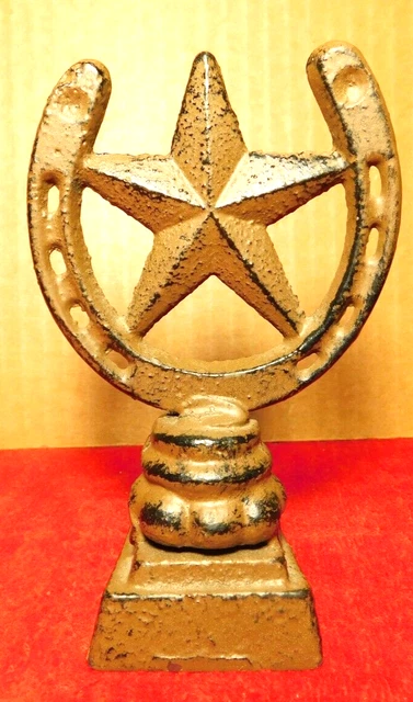 Decor~Decorative Door Stops Security Wedge Heavy Duty Cast Iron Horseshoe & Star