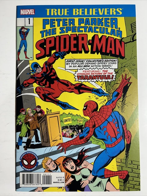 True Believers Peter Parker The Spectacular Spider-Man #1 Marvel Comics NM