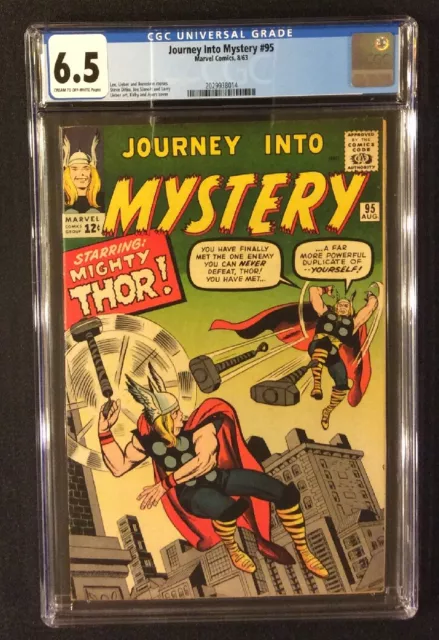 JOURNEY INTO MYSTERY #95 Comic CGC 6.5 Marvel 1963 Silver Age MIGHTY THOR Kirby