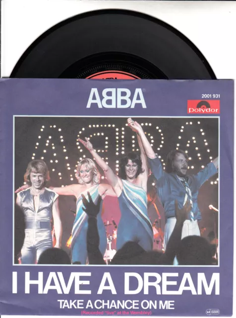 ABBA  I Have A Dream & Take A Chance On Me (Live) PICTURE SLEEVE 7" 45 BRAND NEW