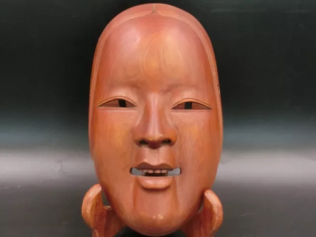 Japanese Vintage Wooden KAGURA Mask Noh Mask KO-OMOTE Girl's face mask