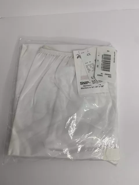 Velrose Snip-It Hem Half Slip White Plus Size 4X New With Tags
