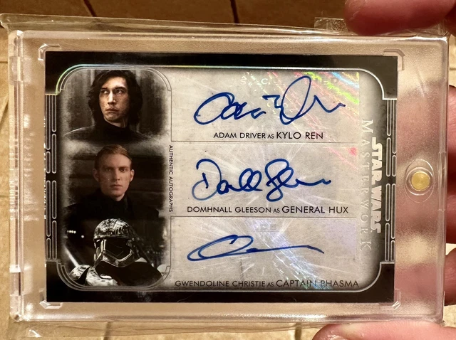 Topps Star Wars Masterwork triple auto /5. General hux, Captain Phasma, kylo ren