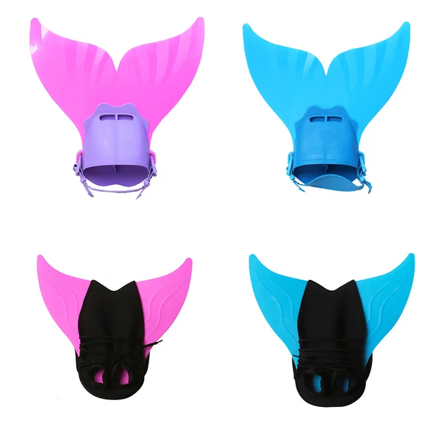 FR Kids Joined Swimsuit Flippers Mermaid Fins Diving Flippers Water Sports Shoes