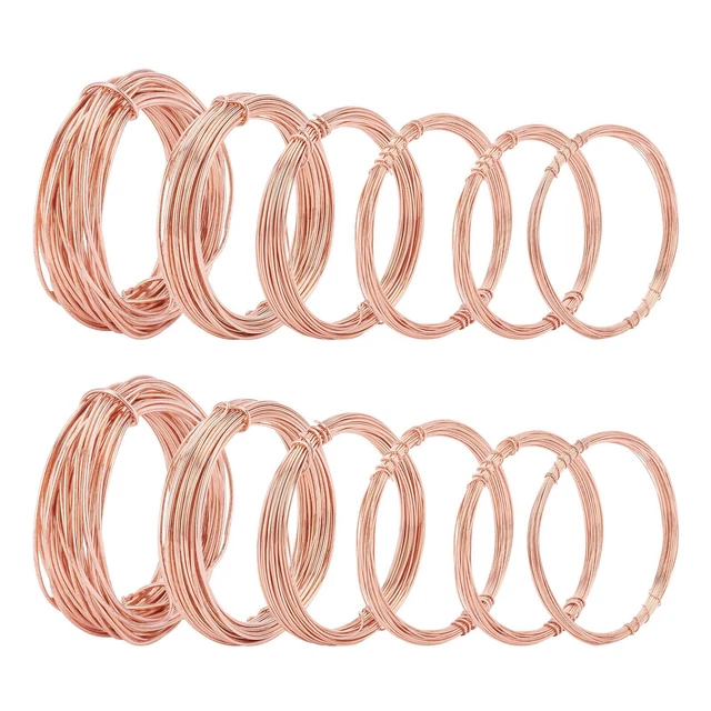 12 Rolls 196 Feet Dead Soft Copper Wire, 18/20/22/24/26/28 Gauge Ro...