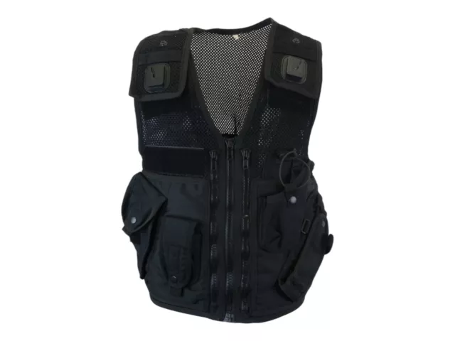 Ex Police Arktis Utility Vest Black Security Patrol Tactical Vest Fancy Dress