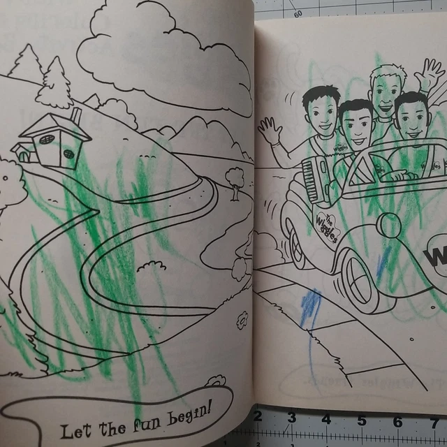 VINTAGE 2003 THE Wiggles Giant Coloring & Activity Book Let The Fun