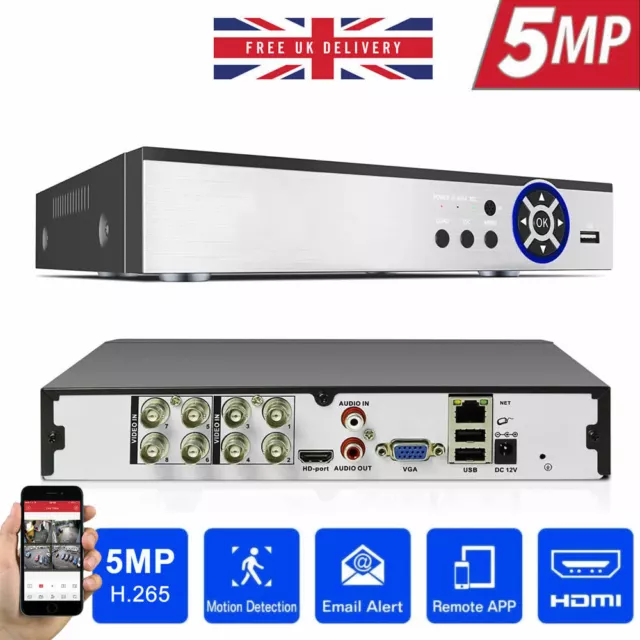 5MP CCTV DVR 8 / 16 Channel AHD 1920P Digital Video Recorder VGA HDMI BNC UK